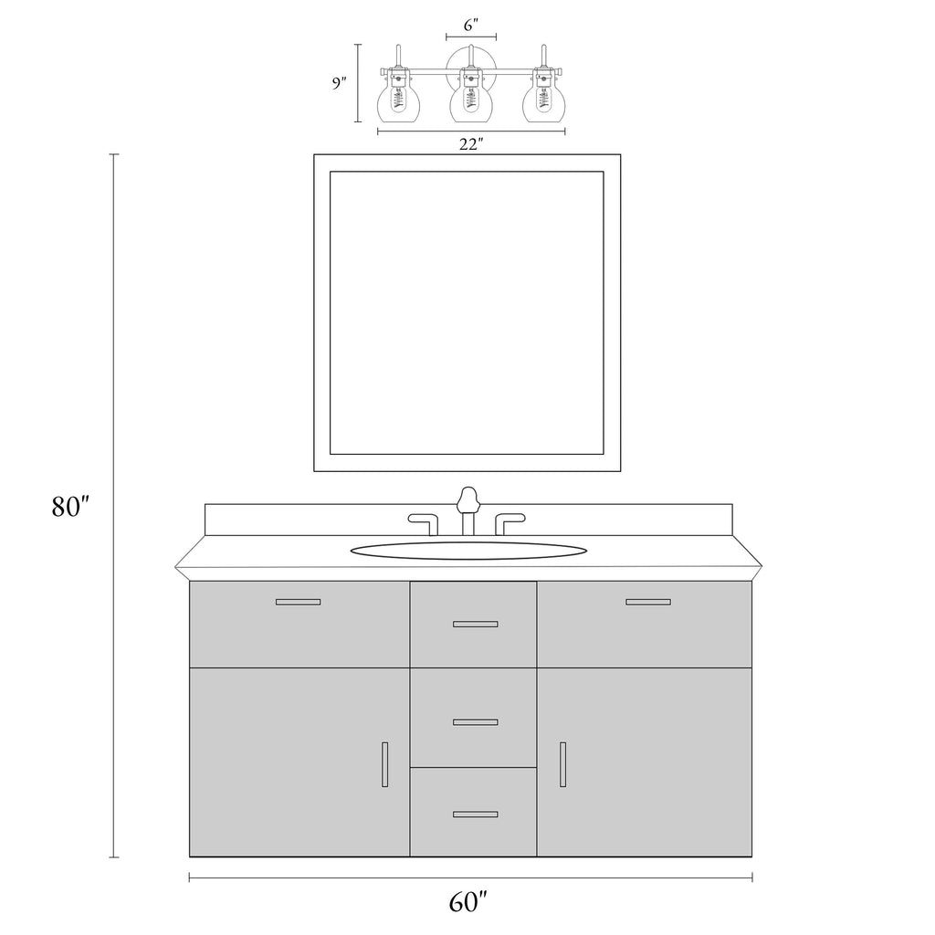 Applique murale moderne à 2, 3, 4 ou 5 lampes pour salle de bain, design minimaliste, en verre