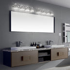 Appliques murales à intensité variable pour salle de bain en cristal moderne