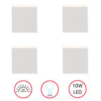 Applique murale moderne LED étanche en aluminium avec faisceau réglable 10 W 4 000 K Blanc froid pour intérieur et extérieur