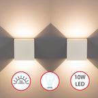 Applique murale moderne LED étanche en aluminium avec faisceau réglable 10 W 4 000 K Blanc froid pour intérieur et extérieur