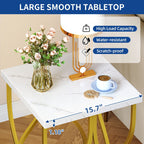 Console moderne dorée avec plateau en marbre pour entrée et couloir