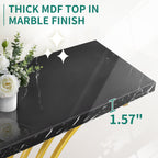 Console moderne dorée avec plateau en marbre pour entrée et couloir