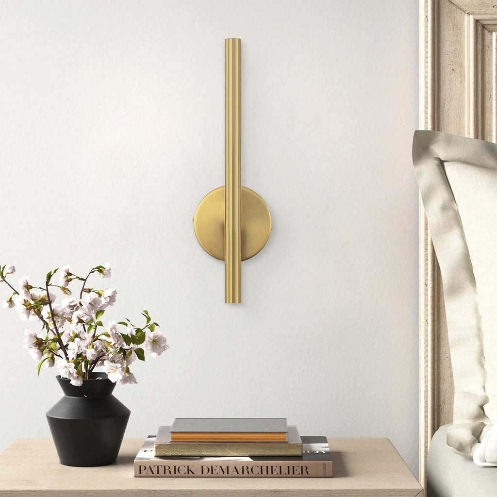 Applique murale moderne industrielle minimaliste en métal à LED intégrées à bande linéaire