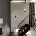 Applique murale moderne industrielle minimaliste en métal à LED intégrées à bande linéaire