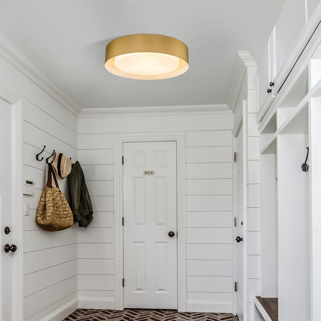 Plafonnier encastré moderne et minimaliste à 2, 3 ou 5 lumières avec abat-jour en métal