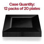 Assiettes jetables carrées modernes en plastique - Articles de fête