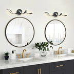 Applique murale à LED pour salle de bain au design moderne en spirale, à intensité variable