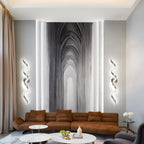 Applique murale à LED pour salle de bain au design moderne en spirale, à intensité variable