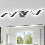 Applique murale à LED pour salle de bain au design moderne en spirale, à intensité variable