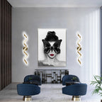 Applique murale à LED pour salle de bain au design moderne en spirale, à intensité variable