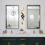Applique murale à LED pour salle de bain au design moderne en spirale, à intensité variable