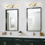 Applique murale à LED pour salle de bain au design moderne en spirale, à intensité variable