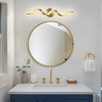 Applique murale à LED pour salle de bain au design moderne en spirale, à intensité variable