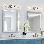 Applique murale à LED pour salle de bain au design moderne en spirale, à intensité variable