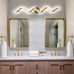 Applique murale à LED pour salle de bain au design moderne en spirale, à intensité variable