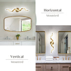 Applique murale à LED pour salle de bain au design moderne en spirale, à intensité variable