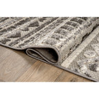 Tapis d'intérieur/extérieur géométrique délavé à rayures modernes de la World Rug Gallery