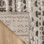 Tapis d'intérieur/extérieur géométrique délavé à rayures modernes de la World Rug Gallery