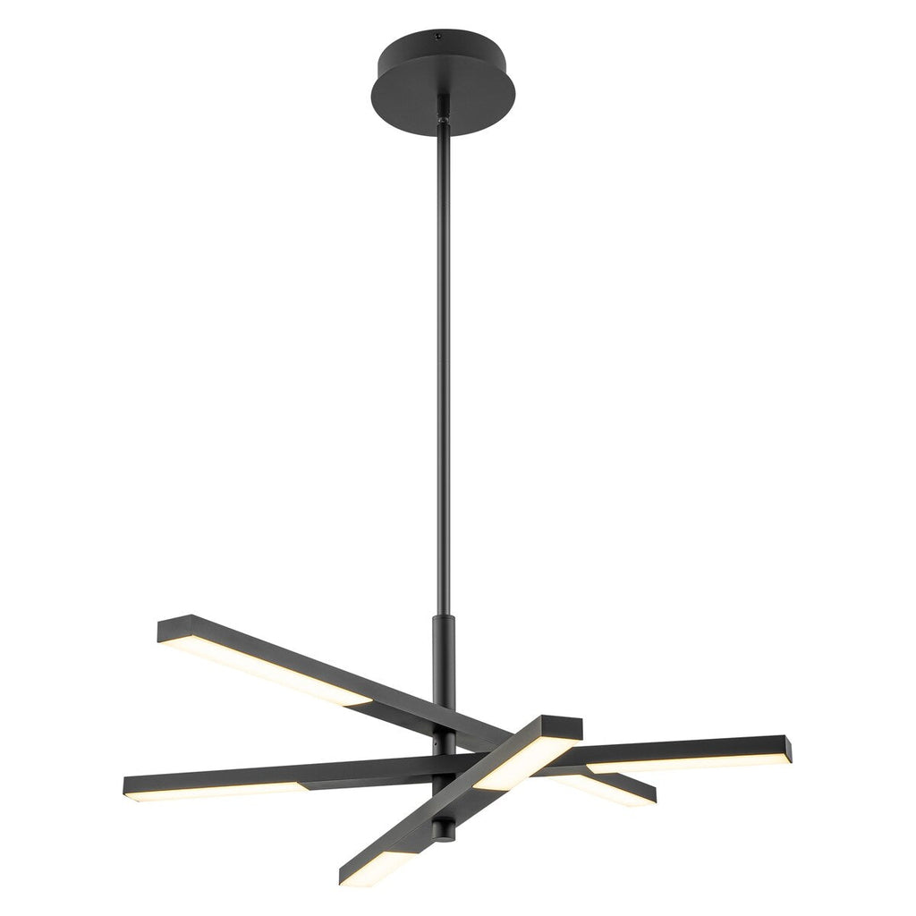 Lustre moderne à plusieurs niveaux Spoutnik linéaire, lumière chaude 3 000 K, LED intégrée