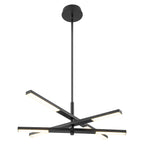 Lustre moderne à plusieurs niveaux Spoutnik linéaire, lumière chaude 3 000 K, LED intégrée