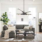 Lustre moderne à plusieurs niveaux Spoutnik linéaire, lumière chaude 3 000 K, LED intégrée