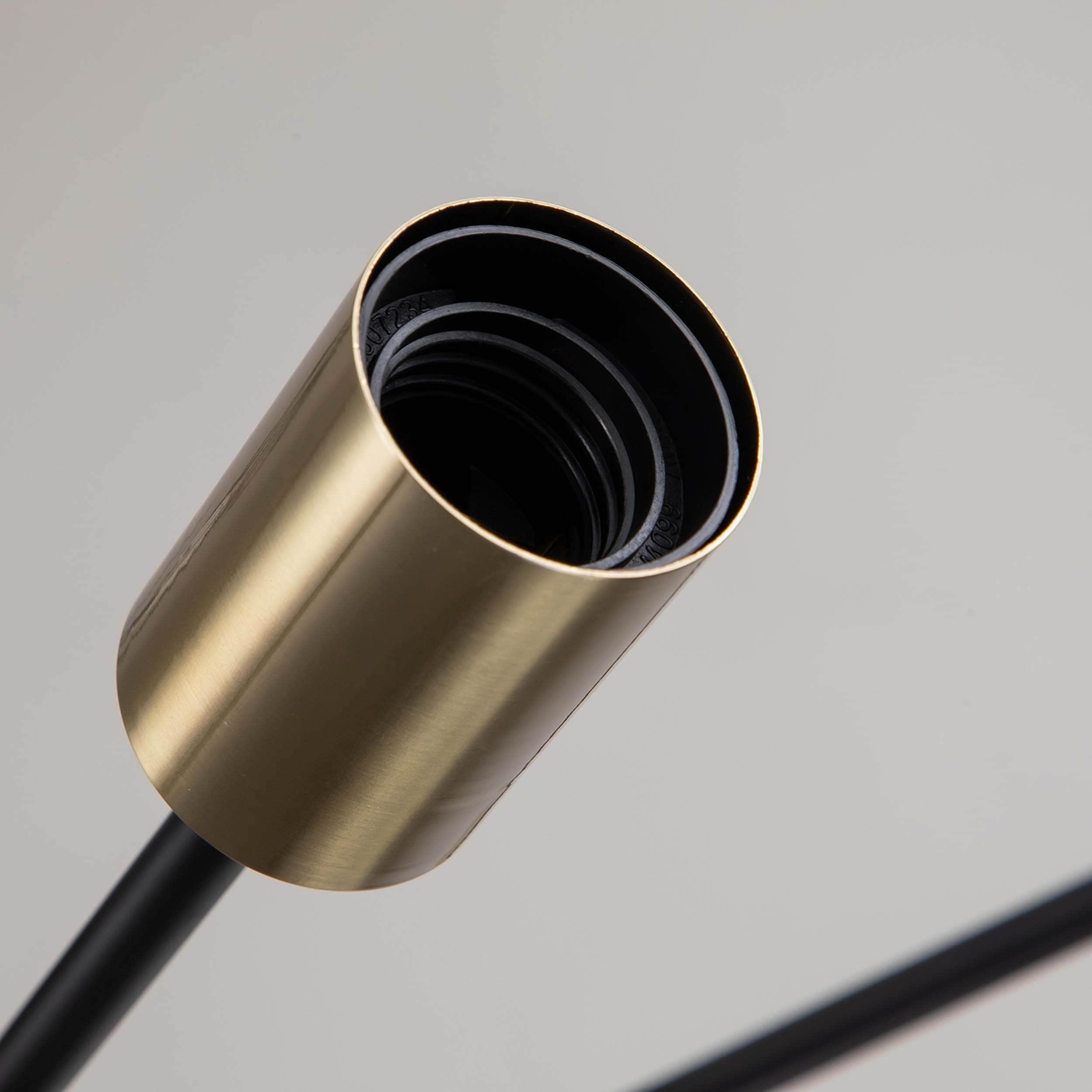 Plafonnier semi-encastré Spoutnik noir/doré pour salon, cuisine, bureau, chambre à coucher, hall d'entrée