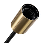 Plafonnier semi-encastré Spoutnik noir/doré pour salon, cuisine, bureau, chambre à coucher, hall d'entrée