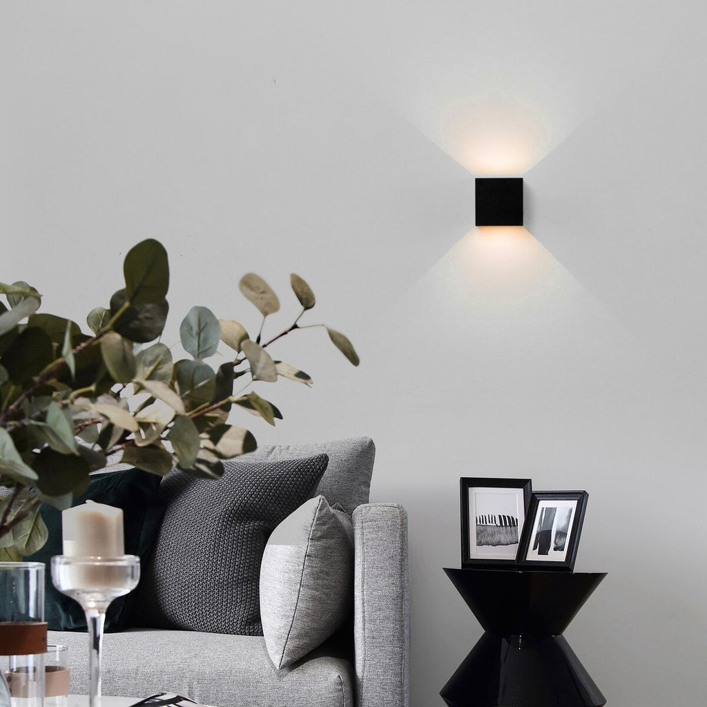 Applique murale moderne LED étanche en aluminium avec faisceau réglable 10 W 4 000 K Blanc froid pour intérieur et extérieur