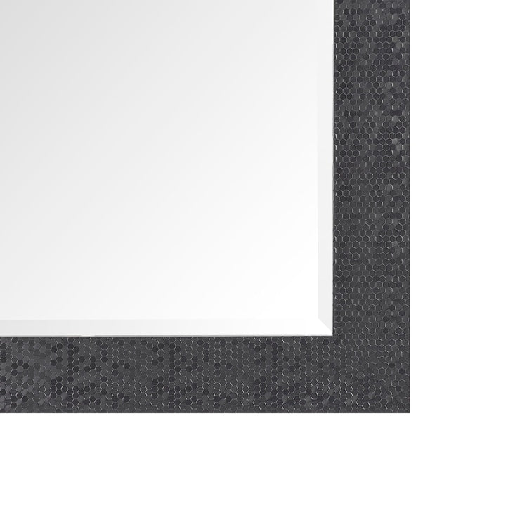 Miroir vertical pleine longueur à motif mosaïque haut de gamme - Miroir d'habillage complet sur pied, incliné ou autoportant