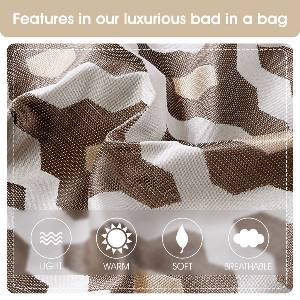 Ensemble de couette géométrique de luxe Nanshing Calvin 10 pièces