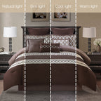 Ensemble de couette géométrique de luxe Nanshing Calvin 10 pièces