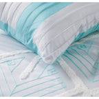 Ensemble de couette brodée Nanshing Corina 7 pièces en tissu éponge