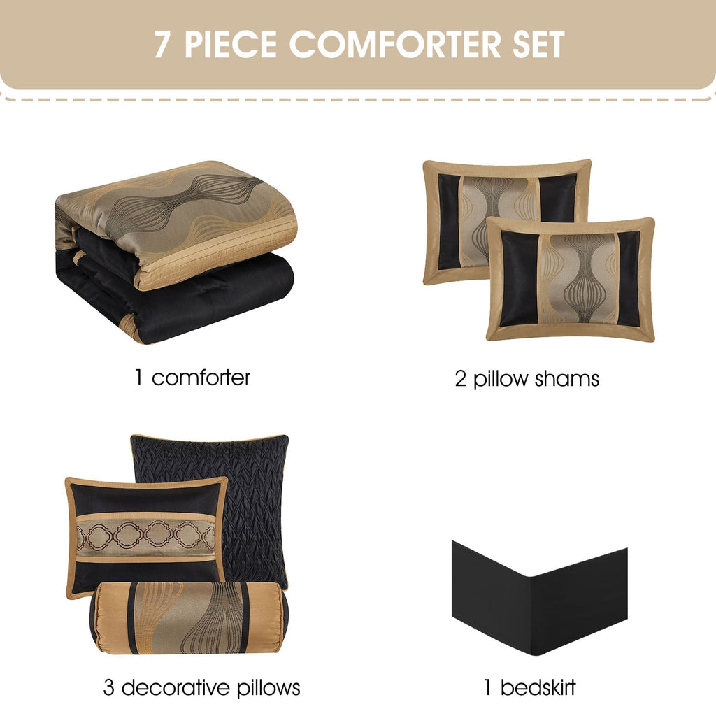 Ensemble de couette géométrique moderne Nanshing Daniella 7 pièces