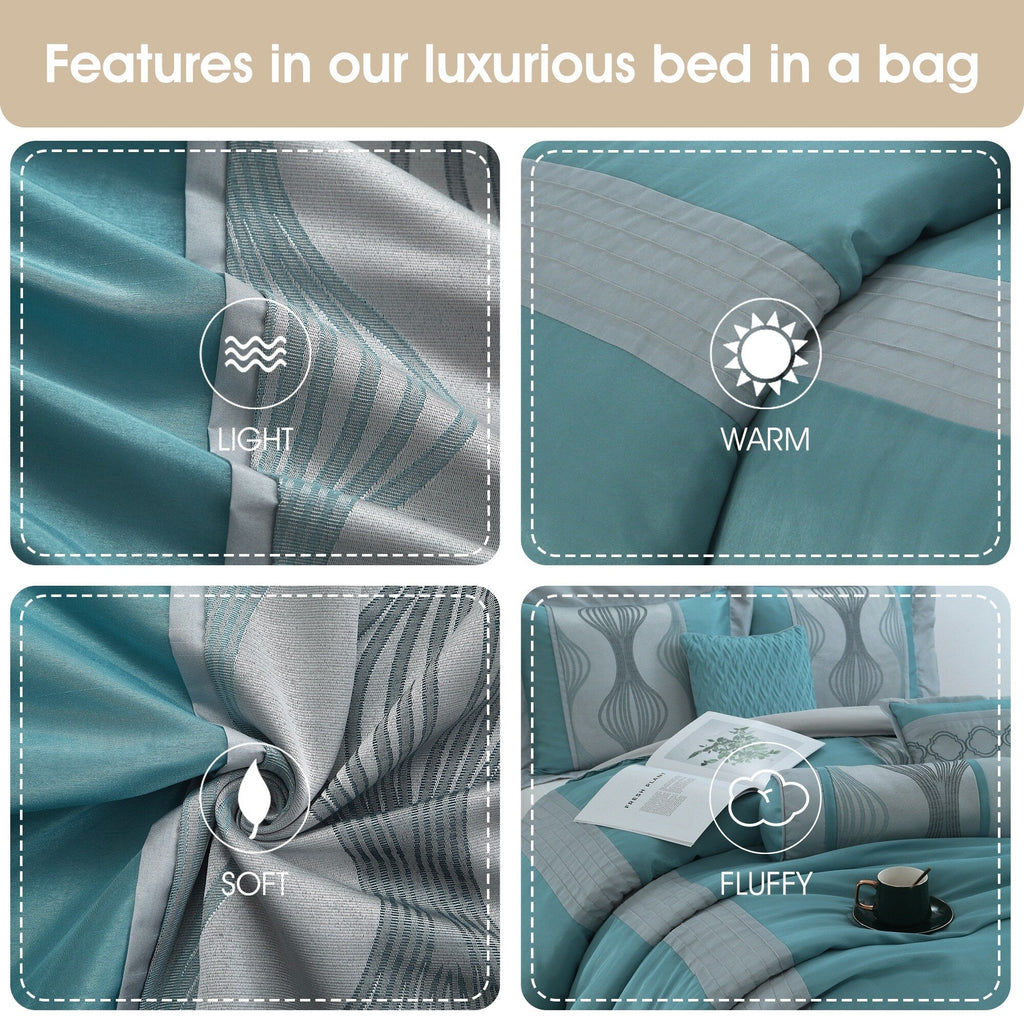 Ensemble de couette géométrique moderne Nanshing Daniella 7 pièces