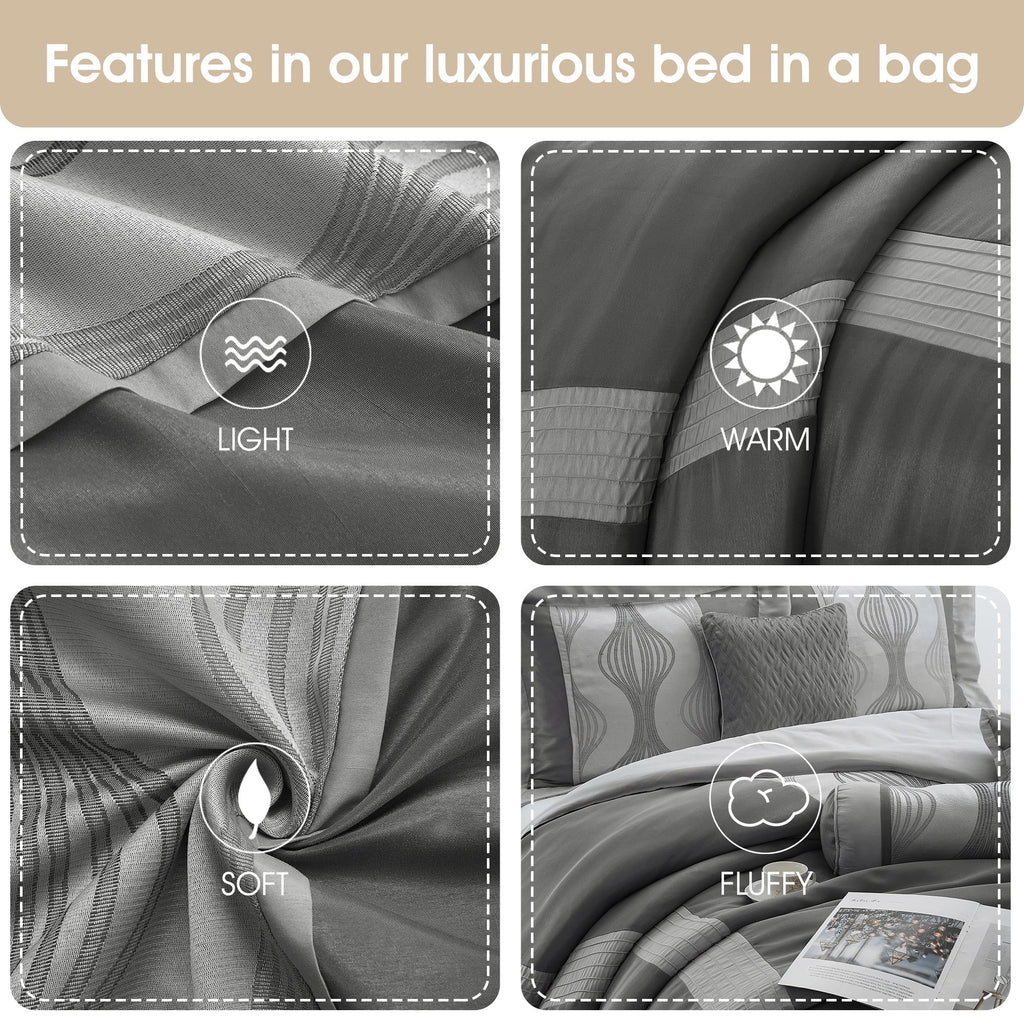 Ensemble de couette géométrique moderne Nanshing Daniella 7 pièces