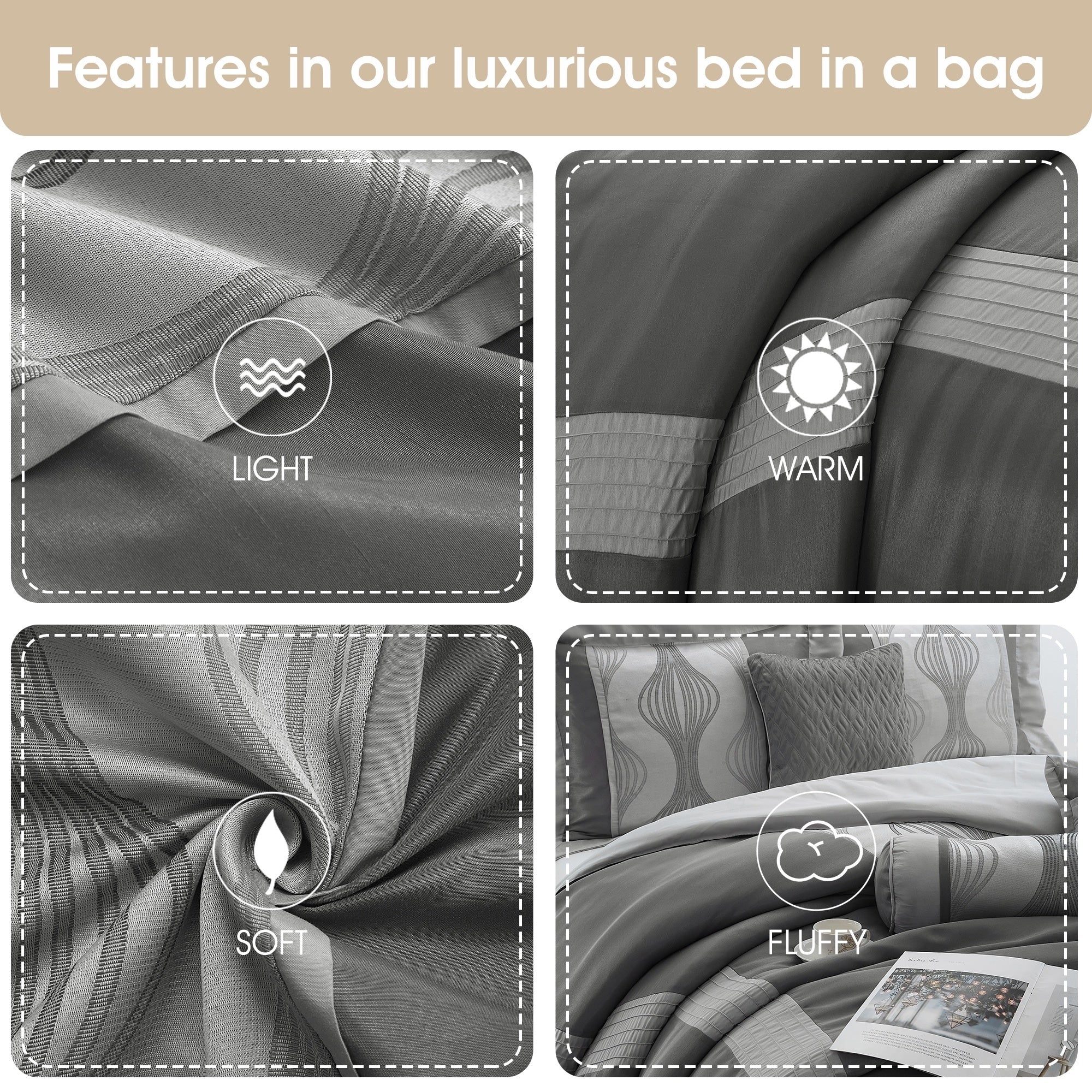 Ensemble de couette géométrique moderne Nanshing Daniella 7 pièces