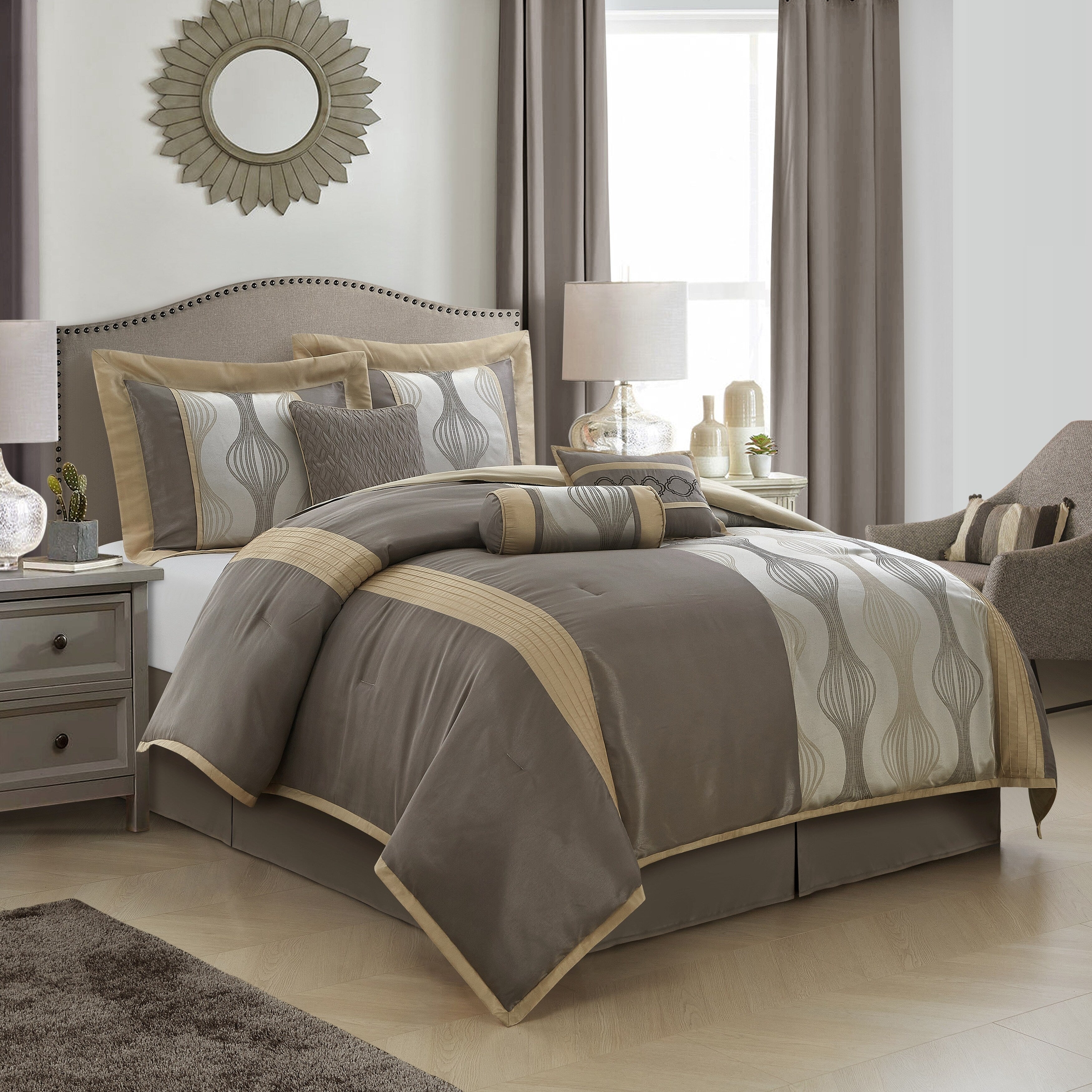 Ensemble de couette géométrique moderne Nanshing Daniella 7 pièces