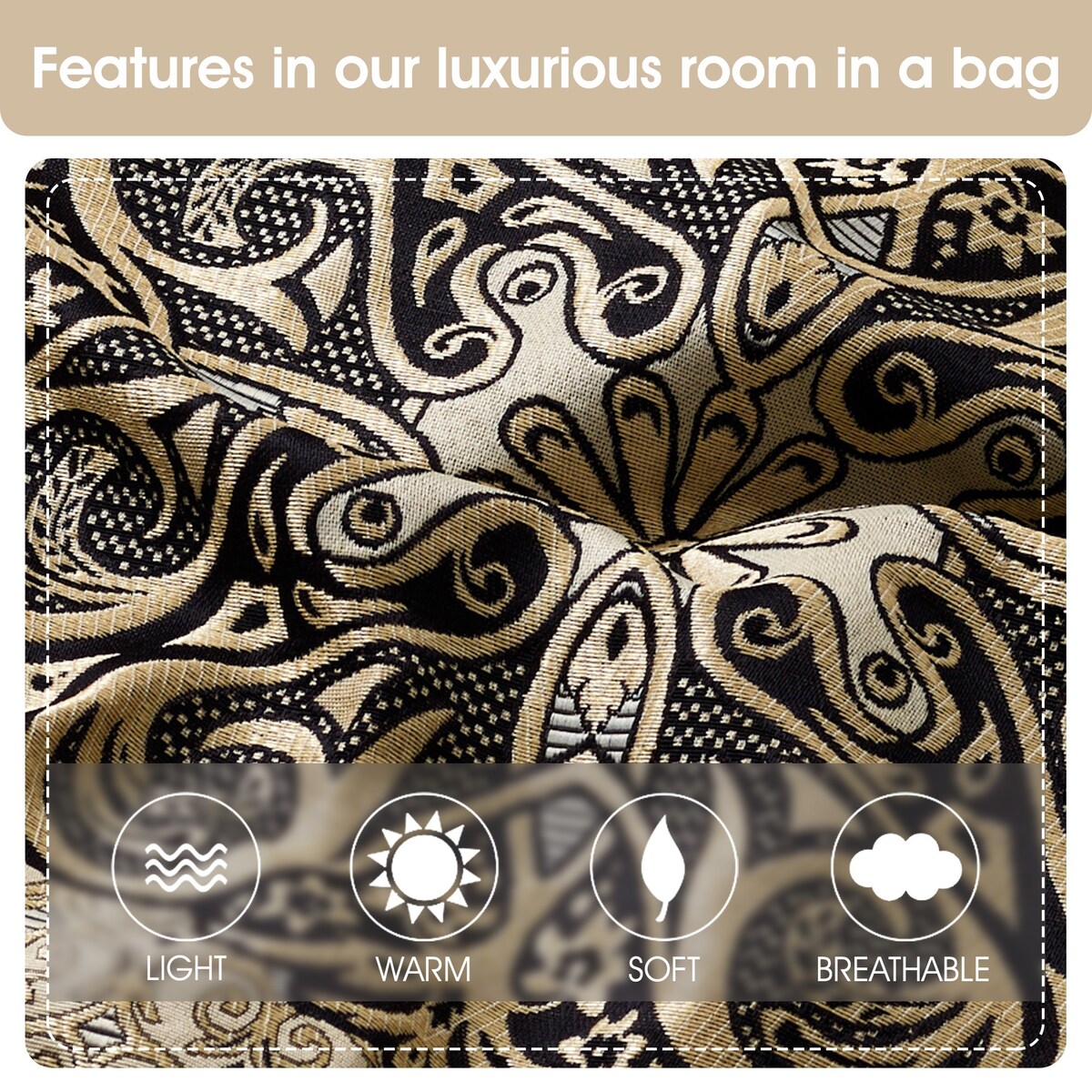 Ensemble de couette élégant médaillon Nanshing Prince 7 pièces