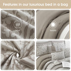 Ensemble de couette 7 pièces en jacquard damassé Nanshing Salem