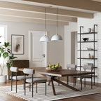 Luminaire suspendu moderne à 2 lumières pour îlot Nathan James Percy, avec abat-jour en métal et cordon réglable