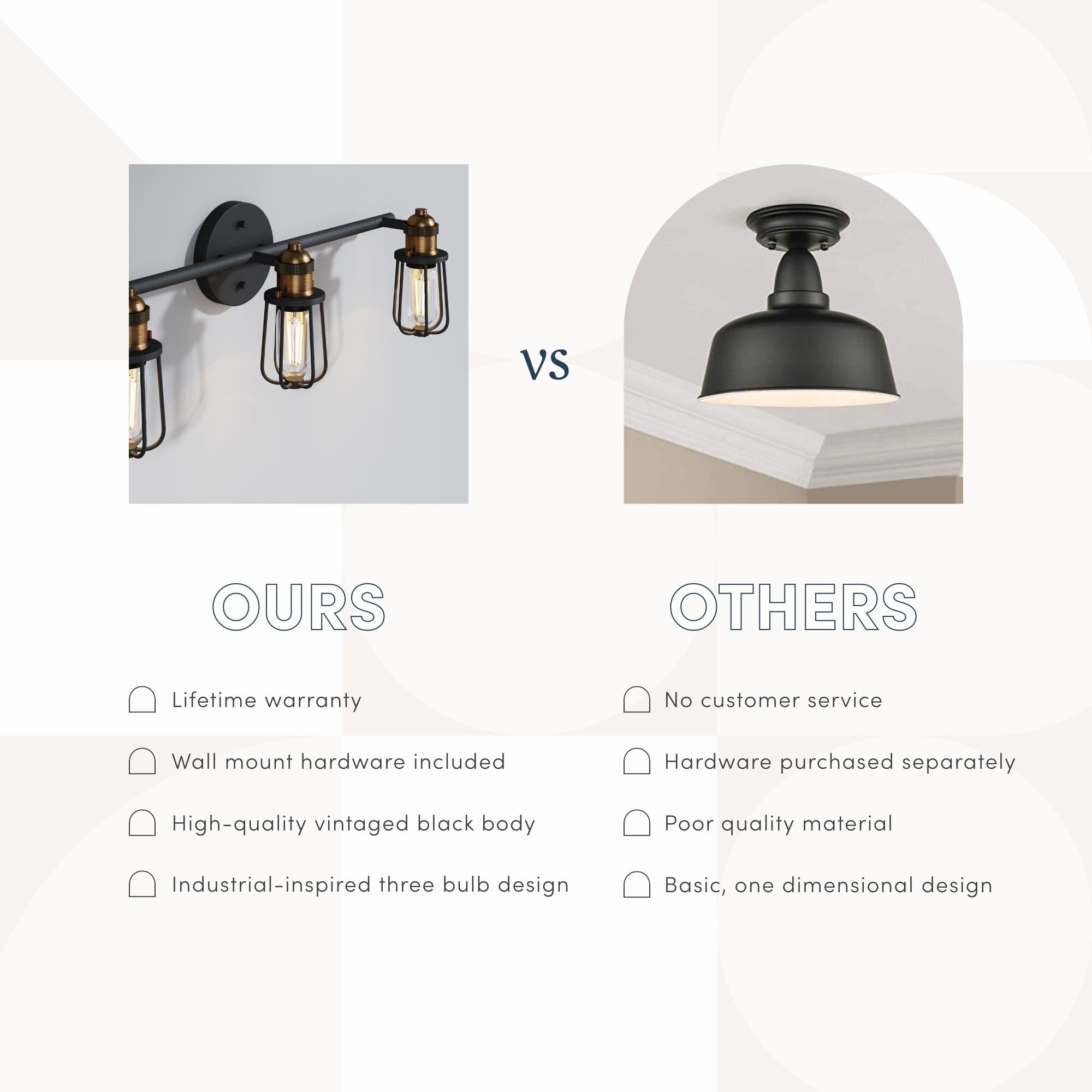 Applique murale d'intérieur Nathan James Rori Vanity à 3 lumières pour salle de bain avec applique cage de ferme et détails en laiton