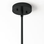 Suspension en verre Nathan James Vincent, luminaire suspendu avec tige réglable et abat-jour transparent