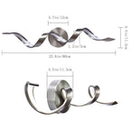 Applique murale à LED pour salle de bain au design moderne en spirale, à intensité variable