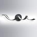 Applique murale à LED pour salle de bain au design moderne en spirale, à intensité variable