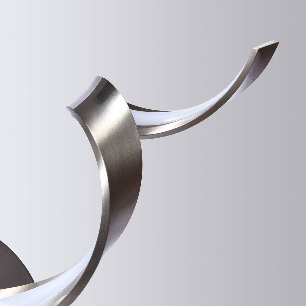 Applique murale à LED pour salle de bain au design moderne en spirale, à intensité variable