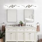 Applique murale à LED pour salle de bain au design moderne en spirale, à intensité variable