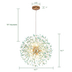 Lustre Spoutnik moderne en cristal avec feu d'artifice OYIPRO