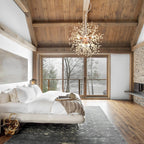 Lustre Spoutnik moderne en cristal avec feu d'artifice OYIPRO