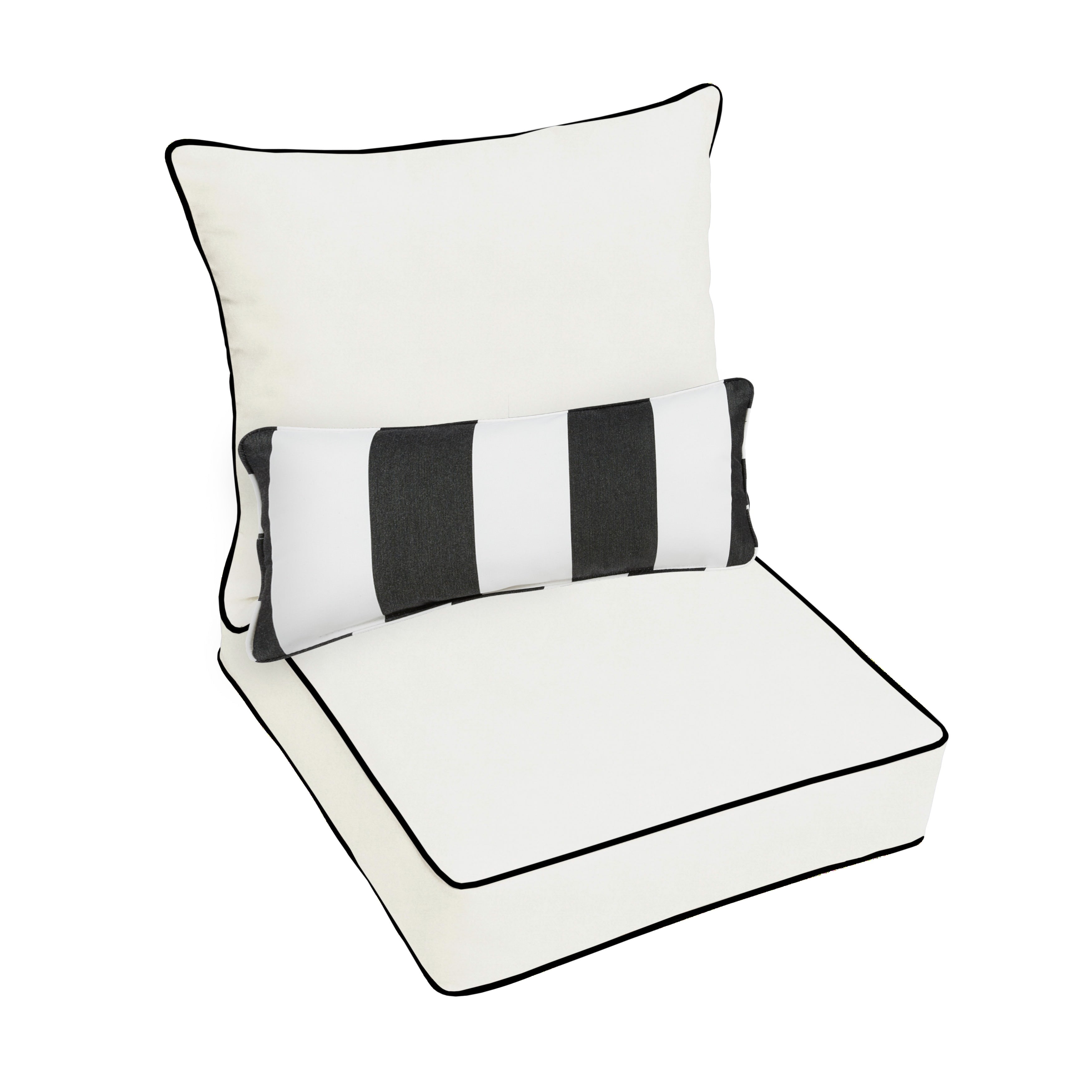 Ensemble coussin et coussin de chaise Oakley Sunbrella Solid pour intérieur/extérieur