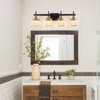 Luminaires de salle de bain modernes à 3, 4 ou 5 lumières en cristal à intensité variable, pour miroir